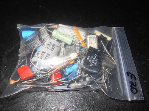 Lot of mixed electronic component parts plug ic capacitor resistor grab bag e20 for sale