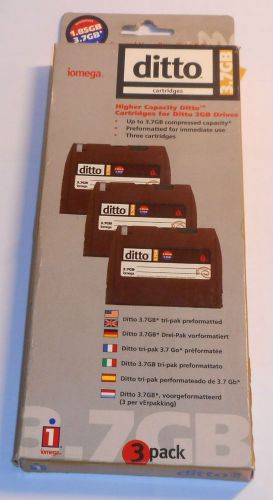 DATA CARTRIDGE, DITTO, 3.7 GB, FOR DITTO 2GB DRIVES,3-pak , IOMEGA, new