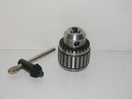 Jacobs 8-1/2n superchuck ball bearing 1/4&#034; chuck w/key for sale