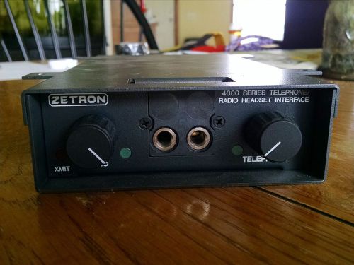 Zetron 4000 Series Telephone / Radio Headset Interface 950-9439 M4010 TRHI