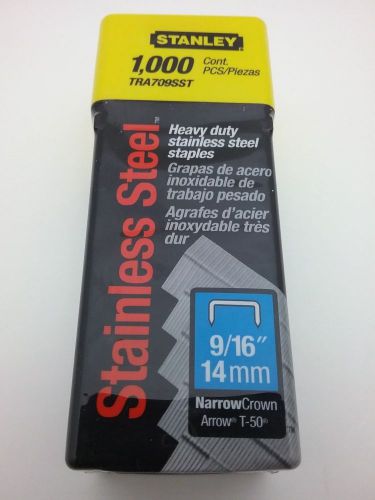 Stanley heavy duty { stainless steel } staples tra709sst 9/16&#034; for sale