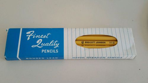 Vintage Endicott Johnson Advertisement bonded lead hexagon lead pencils