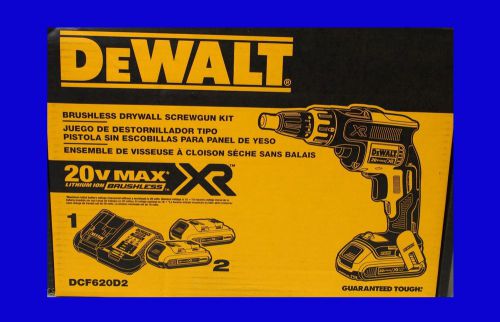 DEWALT 20V Max XR Cordless Li-Ion Brushless Drywall Screwgun Kit DCF620D2