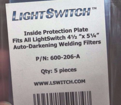 LightSwitch Inside Protection Plates ~ Auto Darkening Welding Helmet Filters (5)