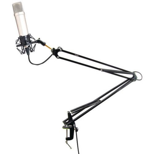 Pyle Pro PMKSH04 Universal Table Clamp Pro Boom Shock Microphone Mount 3.9&#039; Ext