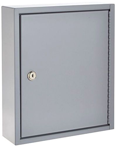 Secure Key Cabinet 60 Keys Gray Wall Hook Storage Box Organizer Home Lock