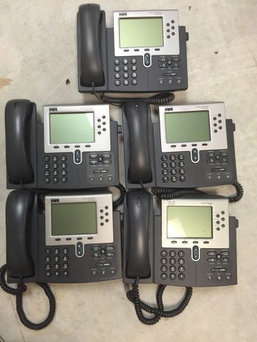 Lot of 5 Cisco Unified Systems 7960G IP Business Telephones VoIP Phone CP-7960G