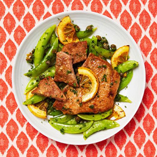 Pork Scaloppine With Sugar Snap Peas Best Recipe Food Drink #GL52480