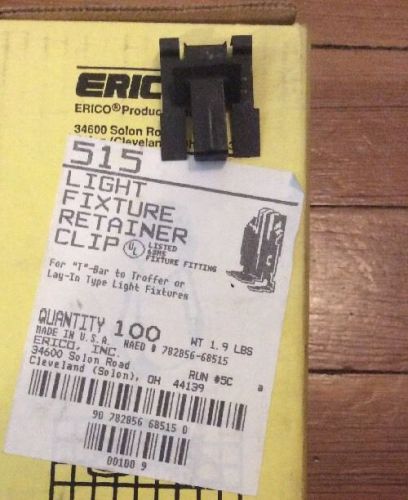 Lot of 100  Erico CADDY Fasteners 515 Lay in Light Fixture Clips