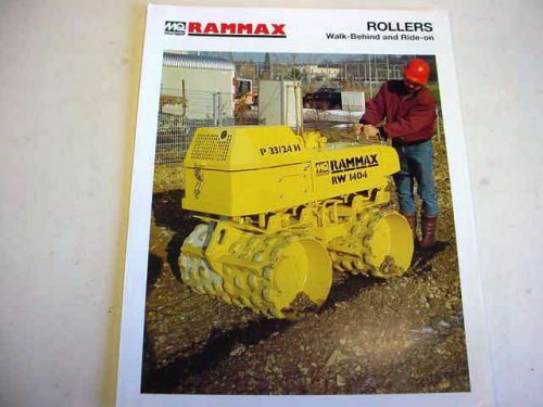 Rammax Rollers Color Brochure Has Walk-Behind and Ride -On Rollers            b2