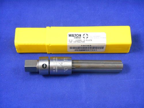NOS Walton 3/4&#034; (20 mm) 3 Flute Tap Extractor 10753 USA - Expedited Shipping