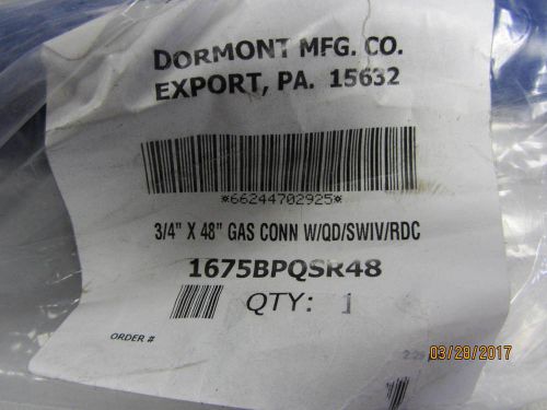 Dormont 3/4&#034; X 48&#034; Gas Connection Kit  #1675BPQSR48