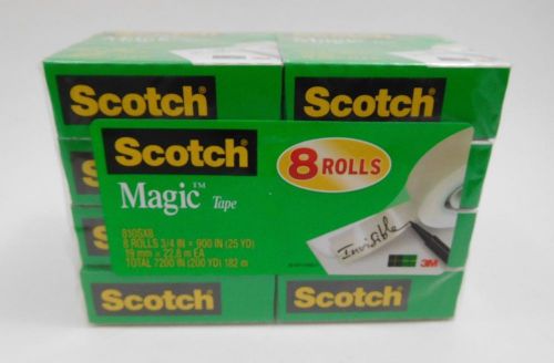 Scotch magic tape 3/4 x 900 inches boxed 8 rolls (810sx8) free shipping for sale