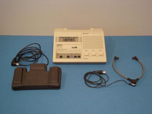 Norelco System 500 Minicassette Dictaphone Transcriber w/Footpedal, Headphones