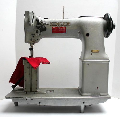 SINGER 138W101 Needle Feed Post Bed 2-Needle 3/8&#034;Gauge Industrial Sewing Machine