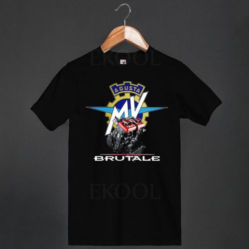 New !!! Mv Agusta Motorcycle Brutale F4 Logo Men&#039;s Black T Shirt Size S to 3XL