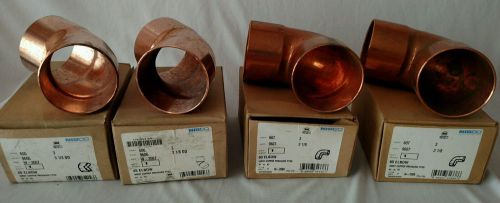 Lot of 4 nibco 3 3-1/8&#034; wrot copper elbow fittings for sale
