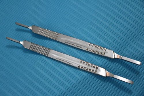 NEW 2 Surgical Scalpel Blade Handle Holder #3 &amp; #4 two in one fits on all blade