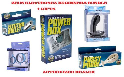 Zeus Electrosex Beginners Bundle for Anal, Pussy, Penis + Deluxe Power Box SAVE