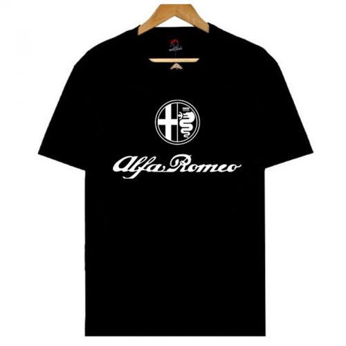 Alfa Romeo Logo Mens Black T-Shirt Size S, M, L, XL - 3XL