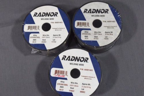 Radnor Mig Welding Wire 64001463 ER308/308L Lot of 3