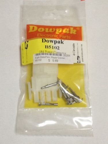 4-pin Male/Female Power Connectors - .084 - Dowpak B5102