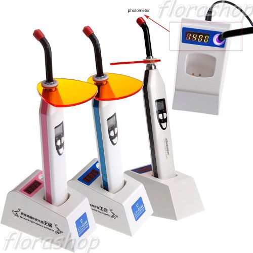 3pcs Dental Cordless LED Cure Curing Light Lamp With light Meter 3 Colors 5W