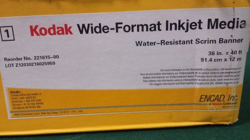 Kodak Water-Resistant Scrim Banner, Matte, 16 mil, 24&#034; x 40 ft Roll