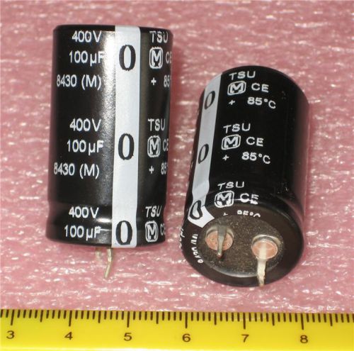 100uF 100 uF 400v Snap-in Radial Electrolytic Capacitors ( 4 pcs ) *** NEW ***