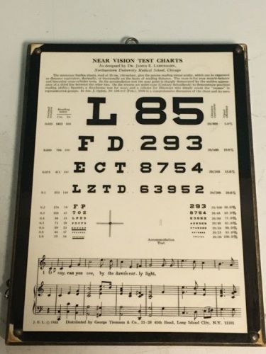 Wooden Near Vision Test Chart