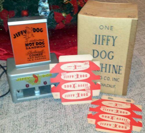 1940&#039;s Jiffy Hot Dog Machine w/ 2 Cartons, 4 Electrodes &amp; More! RARE COLLECTIBLE