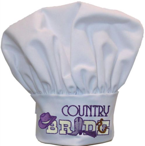 Country Bride Cowboy Hat &amp; Boot Chef Hat Bridal Wedding Monogram Get White Now!