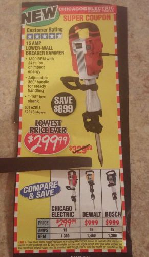 Harbor freight *COUPON* save $400 15 amp breaker hammer