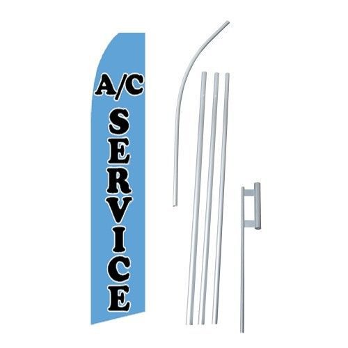 1 A/C Service Flag Swooper Feather Sign Banner Kit made in USA (one)