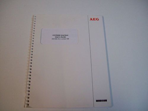 Aeg 2000-0086 410/s908 interface user&#039;s guide manual - used - free shipping for sale