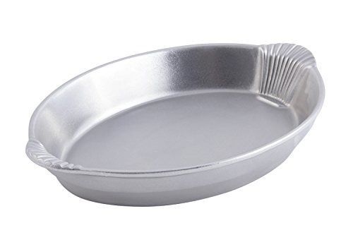 Bon Chef 2078 Aluminum Shell Design Oval Casserole, 4 quart Capacity, 17&#034; Length