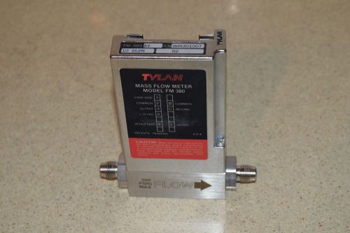 TYLAN MASS FLOW METER MODEL FM380 10SLPM N2 500 PSIG MAX FLOW (TY8)