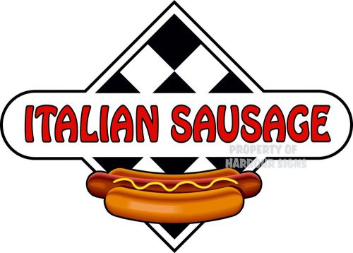 Italian Sausage 14&#034; Hot Dogs Restaurant Concession Food Truck Vinyl Sticker