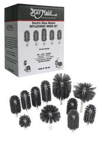 Bar Maid BRS-1722 Brush Set - Electric Glass Replacement Brush