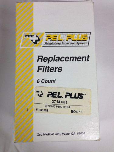 6 ZEE+ Particulate Replacement Filters P100 HEPA Respitory 3714 001