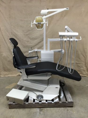 A-dec 1005 Priority Dental Chair w Delivery, Asst Pkg, Light, and New Upholstery