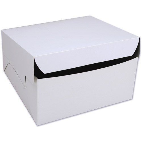 Cakesupplyshop 8&#034; X 8&#034; X 4&#034; White Cake / Bakery Box - 10 / Bundle