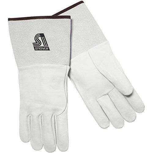Steiner 0223L TIG Gloves,  Grain Sheepskin Unlined 4-Inch Cuff, Large