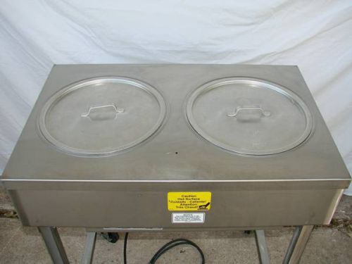 Belshaw Steam Table Heat &amp; Ice model H&amp;I-2 Icing Doughnut Icer Two Hole