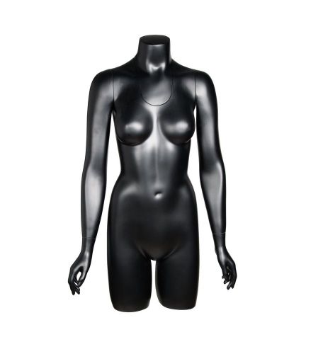 Newtech Display MAF-GHOST/BLK Photography Ghost Mannequin, 3/4 Torso, Matte Bla