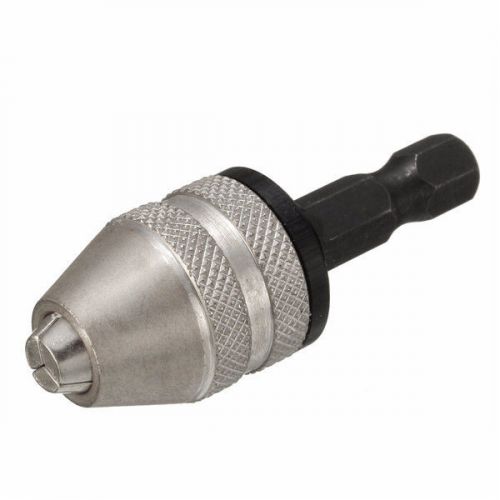 1/4 inch hex shank keyless drill chuck quick change adapter converter 0.3-3mm for sale