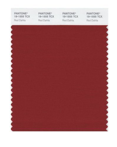 Pantone 19-1555 TCX Smart Color Swatch Card, Red Dahlia