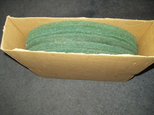 Virginia  abrasives 20&#034; green scrubber 1&#034; pads, carton of five for sale