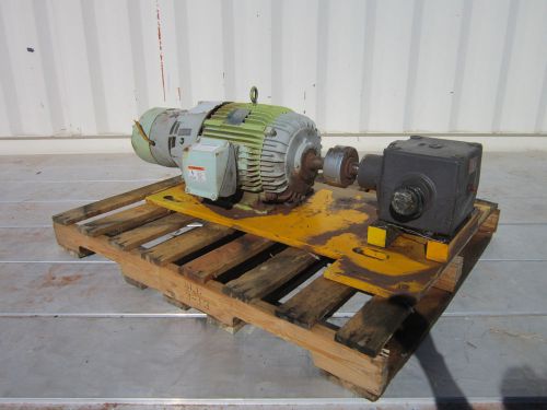 Westinghouse ac motor 10hp 1160rpm 3ph 460v with stearns brake and gear box for sale
