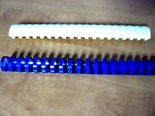 11&#034; Plastic Binding Combs, 700 in Brown, Blue, Ivory/White 5/8&#034; - 1 1/2&#034;
